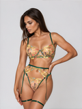Heather 4-Piece Embroidered Mesh Set