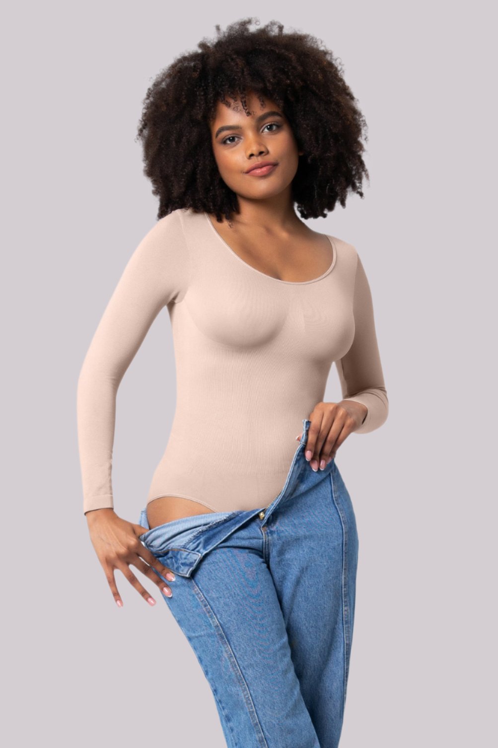 Comfit™ Amber – Premium Long-Sleeve Bodysuit