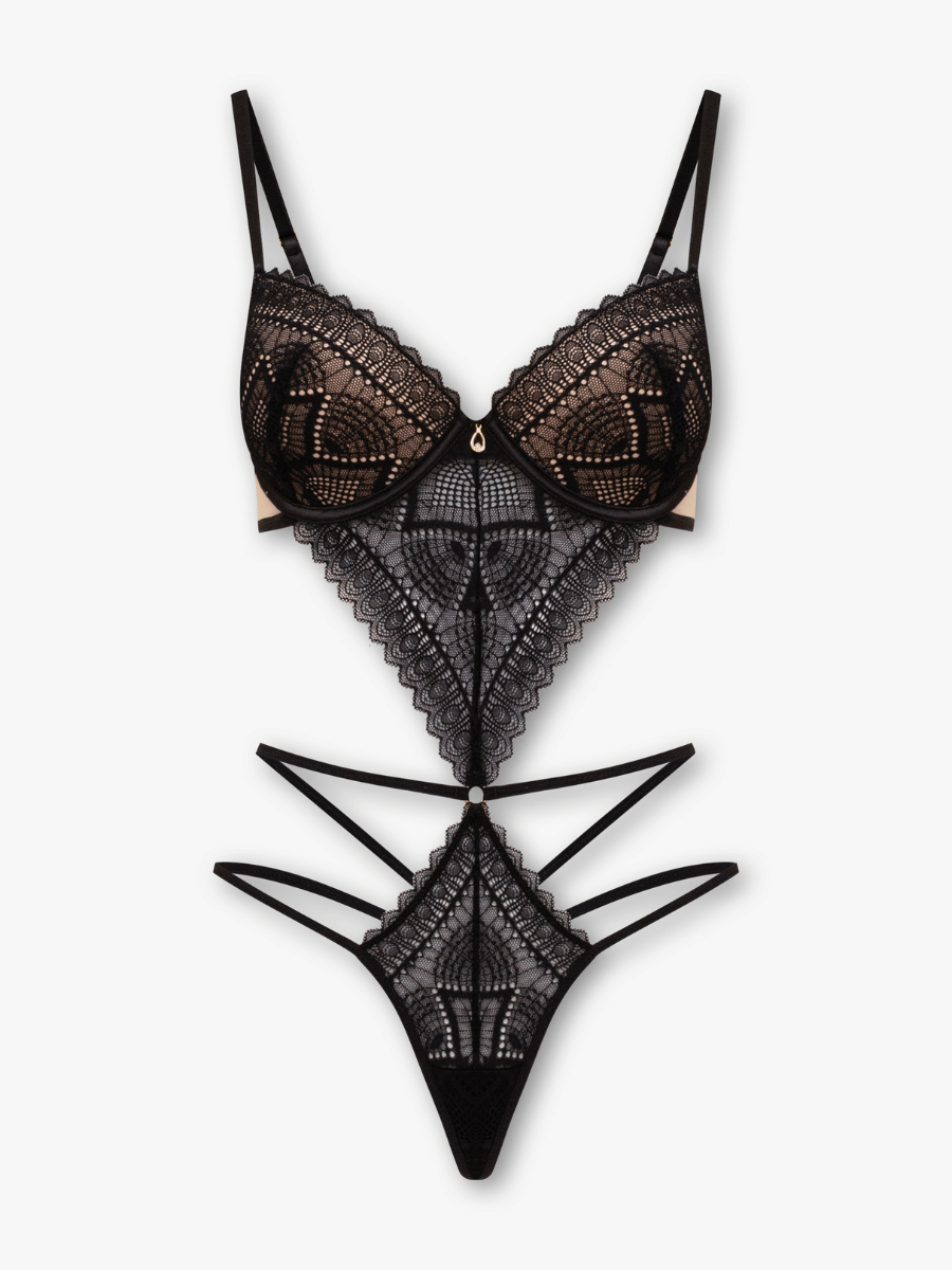 Cassa Lace Bodysuit with Push-Up Cups